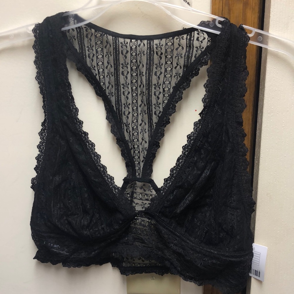 Black bralette.